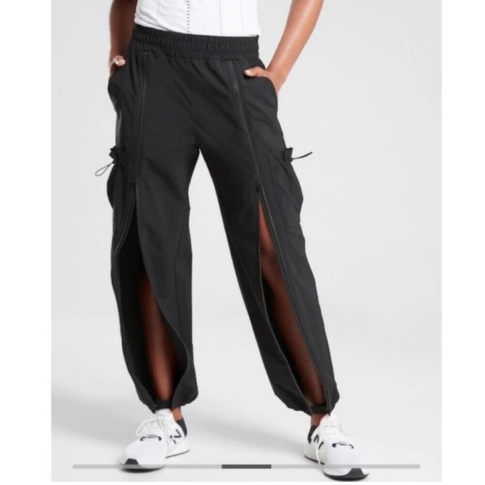 Athleta Black Stay Fly Track Pant in‎ Black.